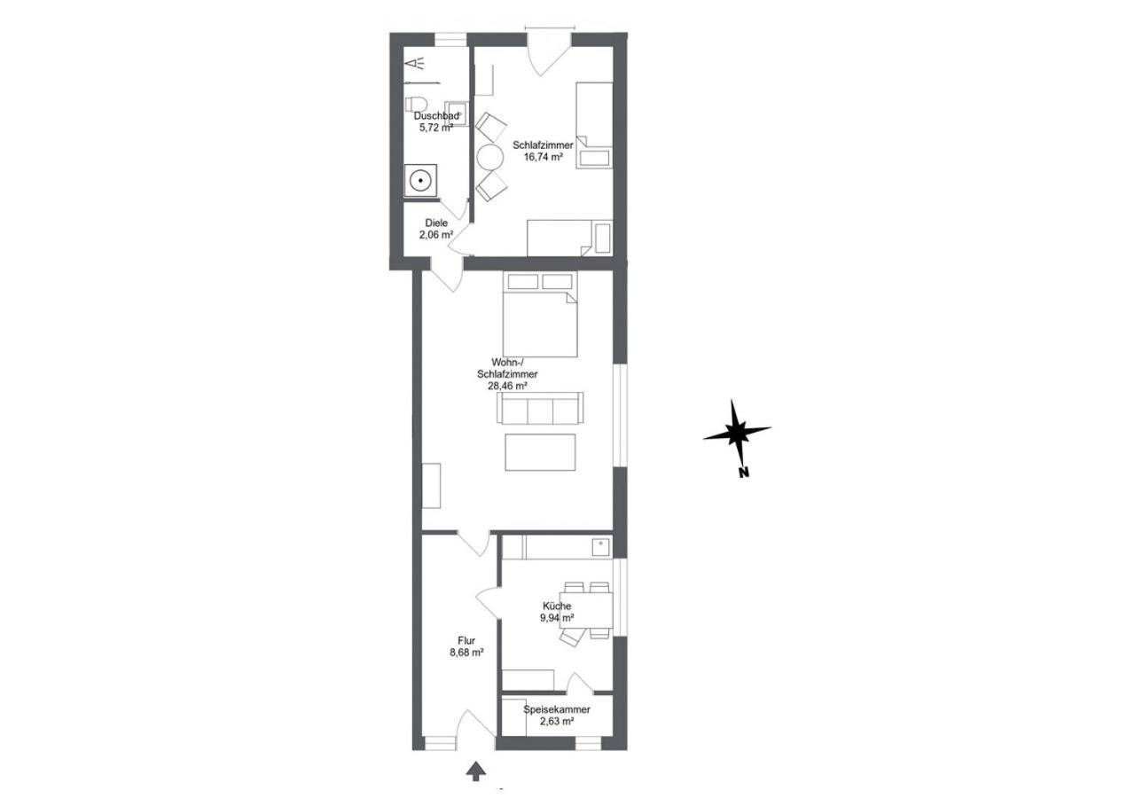 Ladelund Studioappartement Koenigsacker מראה חיצוני תמונה